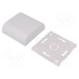 1 pcs x ITALTRONIC - 61.6061 - Enclosure: wall mounting, X: 80mm, Y: 80mm, Z: 25mm, ABS, white