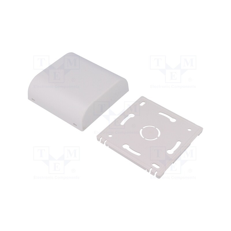 1 pcs x ITALTRONIC - 61.6061 - Enclosure: wall mounting, X: 80mm, Y: 80mm, Z: 25mm, ABS, white