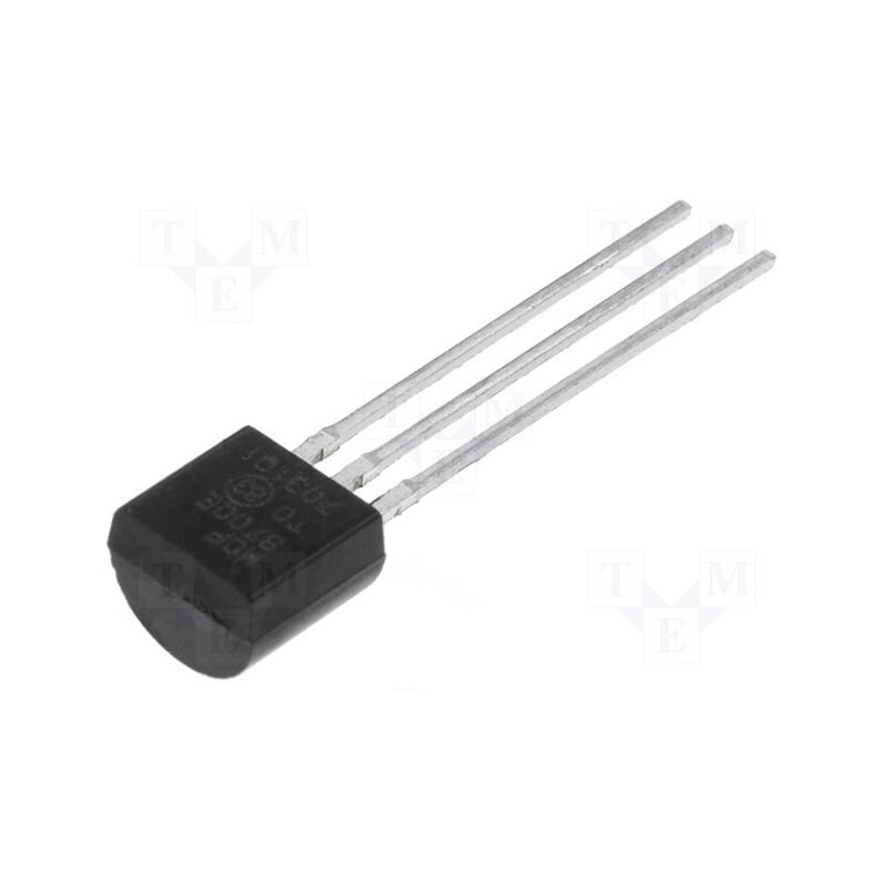 1 pcs x MICROCHIP TECHNOLOGY - MCP9700-E/TO - IC: temperature converter, LAT, -40÷125°C, 2.3÷5.5V, TO92, THT