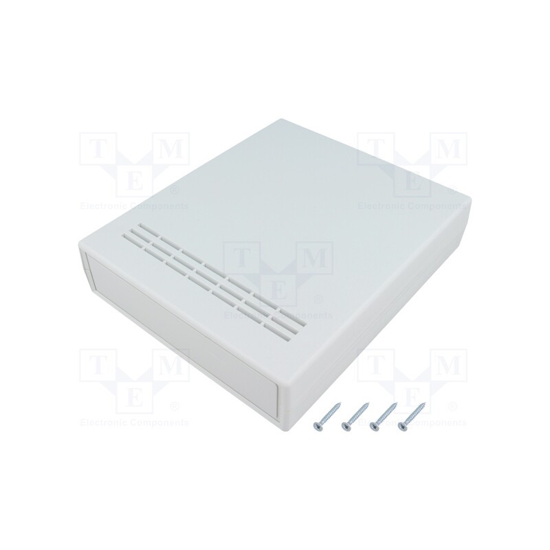 1 pcs x MASZCZYK - KM-190WG - Enclosure: with panel, vented, X: 150mm, Y: 178mm, Z: 40mm, ABS, grey