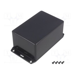 1 pcs x HAMMOND - 1591TSFLBK - Enclosure: multipurpose, X: 80mm, Y: 120mm, Z: 55mm, 1591S, ABS, black
