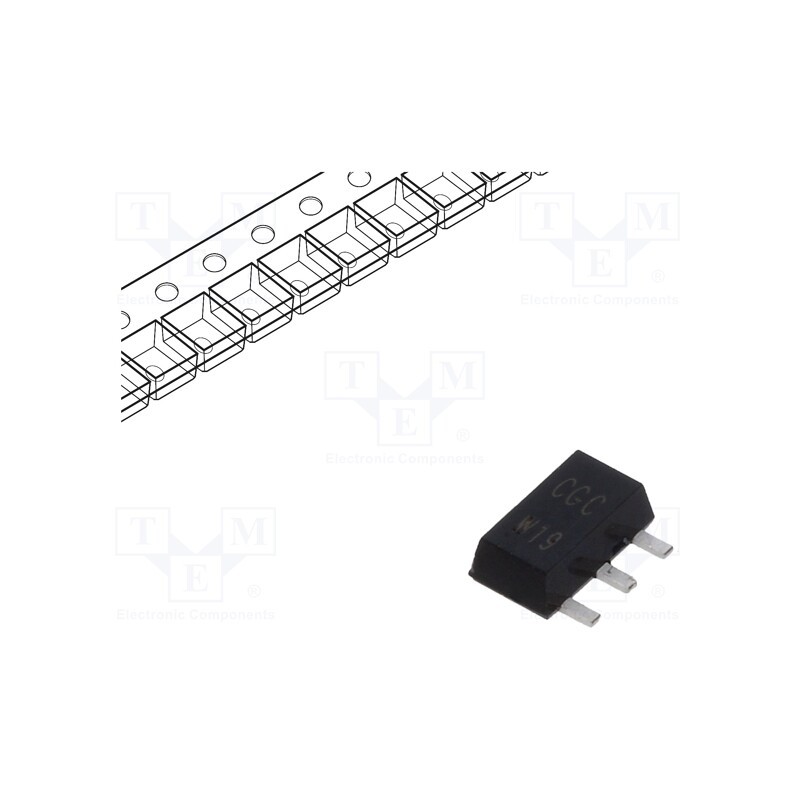 3 pcs x NEXPERIA - BC869-16,115 - Transistor: PNP, bipolar, 20V, 2A, 1.35W, SC62,SOT89