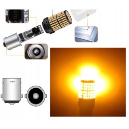 Bulb p21w 144 led orange 4014 ba15s