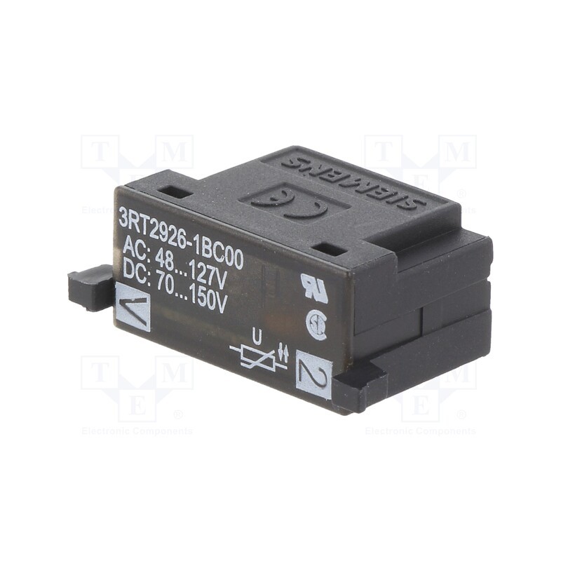 1 pcs x SIEMENS - 3RT2926-1BC00 - Surge arrestor, varistor, Series: 3RT20, Size: S0, 48÷127VAC