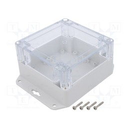1 pcs x KRADEX - ZP105.105.60UJPH TM ABS-PC - Enclosure: multipurpose, X: 105mm, Y: 105mm, Z: 60mm, ZP, ABS, gasket