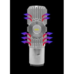 LED bulb motorcycle quad ba20d s2 h6 csp 1400lm