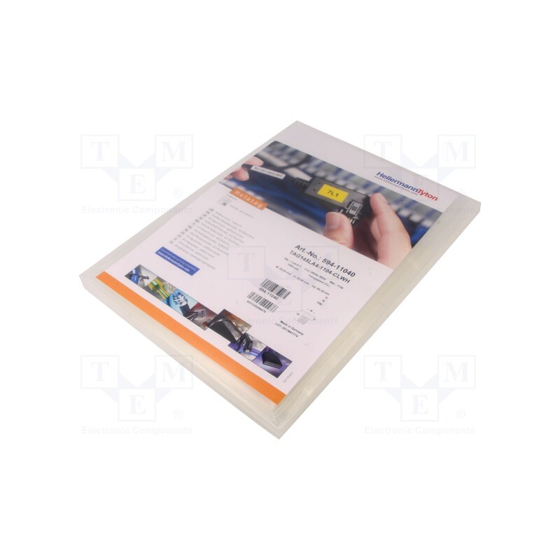 1 pcg x HELLERMANNTYTON - 594-11040 - Label, 25.4mm, 95.3mm, white, TAGPRINTPRO2.0EU, -40÷150°C