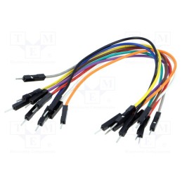 1 set x MIKROE - WIRE JUMPER MALE TO MALE 10PCS - Connection cable, male-male, PIN: 1, 10pcs, 150mm