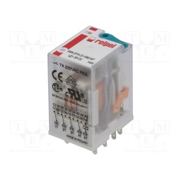 1 pcs x RELPOL - R4N-2014-23-1060-WT - Relay: electromagnetic, 4PDT, Ucoil: 60VDC, Icontacts max: 6A, 0.9W