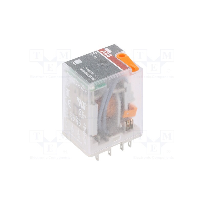 1 pcs x ABB - 1SVR405612R0300 - Relay: electromagnetic, 3PDT, Ucoil: 12VAC, Icontacts max: 10A