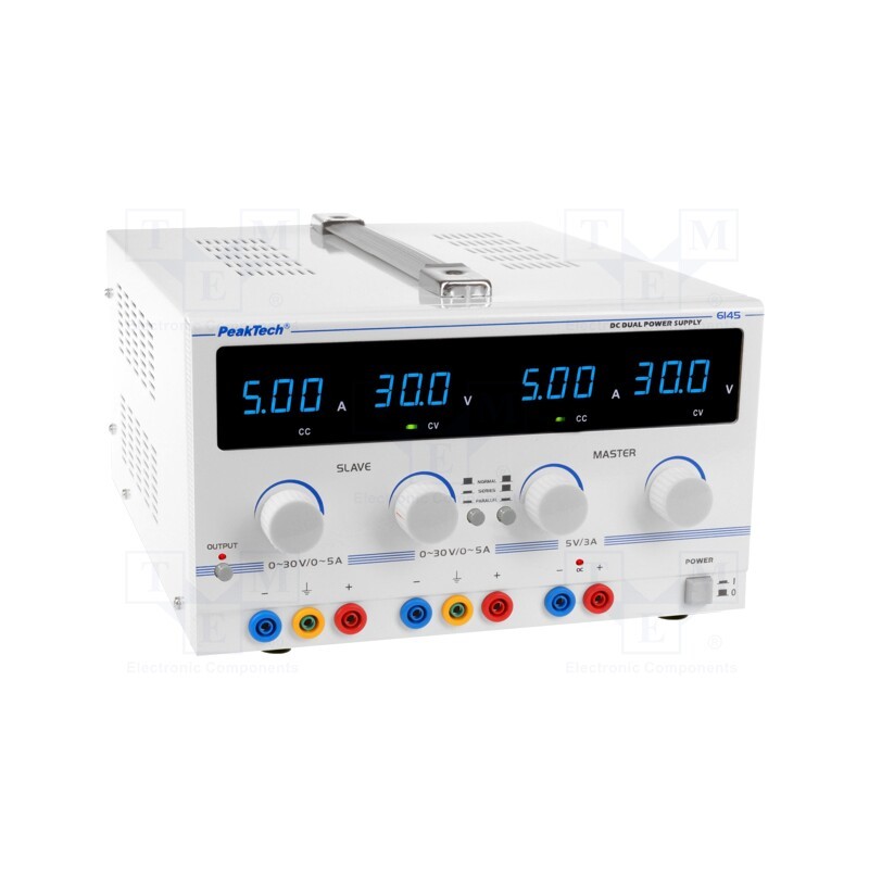 1 pcs x PEAKTECH - P 6145 - Power supply: laboratory, adjustable,multi-channel, 0÷30VDC