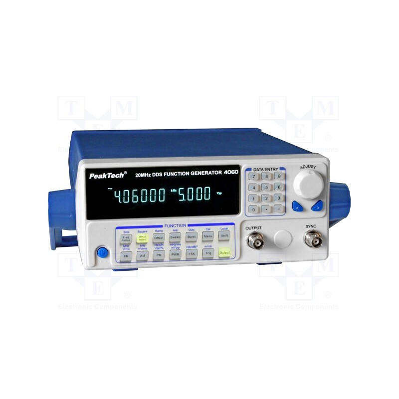 1 pcs x PEAKTECH - P 4060 - Generator: function, Maximum waveform frequency: 20MHz, LED, Ch: 1