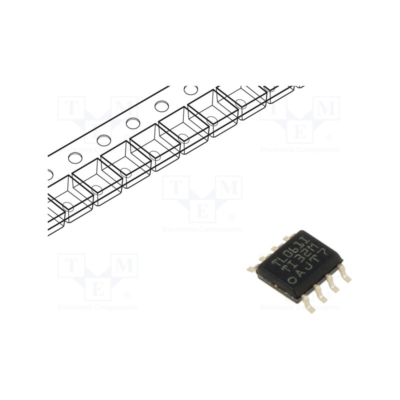 3 pcs x TEXAS INSTRUMENTS - TL061IDR - IC: operational amplifier, 1MHz, Ch: 1, SO8, ±3.5÷18VDC,7÷36VDC