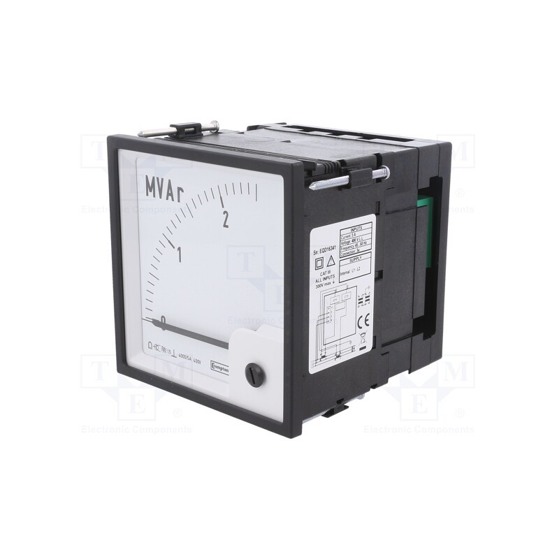 1 pcs x CROMPTON - TE CONNECTIVITY - 400V L-L, 4000/5A-0-2,5 MVAR - Meter: power, analogue,mounting, on panel, 4000/5A, 400V, 50