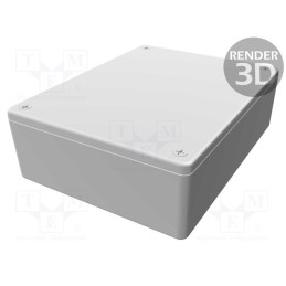 1 pcs x HAMMOND - 1591XXGGY - Enclosure: multipurpose, X: 94mm, Y: 121mm, Z: 38mm, 1591XX, ABS, grey
