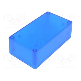1 pcs x HAMMOND - 1591XXCTBU - Enclosure: multipurpose, X: 66mm, Y: 121mm, Z: 40mm, 1591, ABS, blue