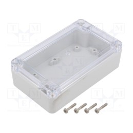 1 pcs x KRADEX - ZP125.75.37JPH TM ABS-PC - Enclosure: multipurpose, X: 75mm, Y: 125mm, Z: 37mm, ZP, ABS, gasket