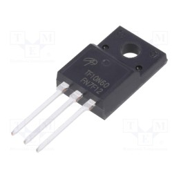 1 pcs x ALPHA & OMEGA SEMICONDUCTOR - AOTF10N60 - Transistor: N-MOSFET, unipolar, 600V, 6.4A, TO220F