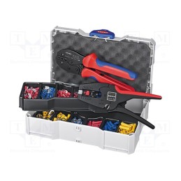 1 set x KNIPEX - 97 90 22 - Kit: for crimping push-on connectors, terminal crimping, case