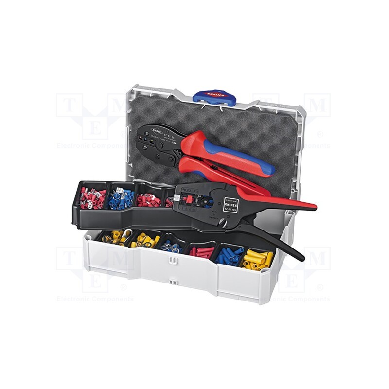 1 set x KNIPEX - 97 90 22 - Kit: for crimping push-on connectors, terminal crimping, case