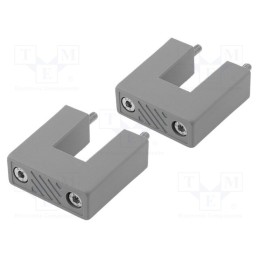 1 set x RETEX - P32180201 -AS - Handle for 1U front panel, Series: 180, Colour: grey, 2set