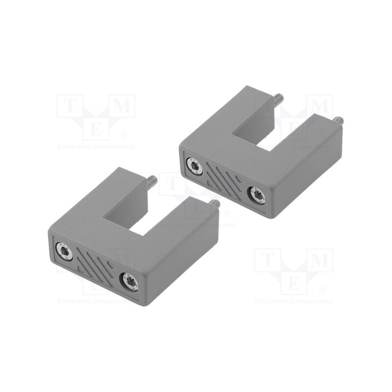 1 set x RETEX - P32180201 -AS - Handle for 1U front panel, Series: 180, Colour: grey, 2set