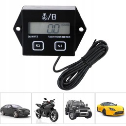 Tachometer, engine hour counter, mower operating time