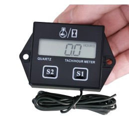 Tachometer, engine hour counter, mower operating time
