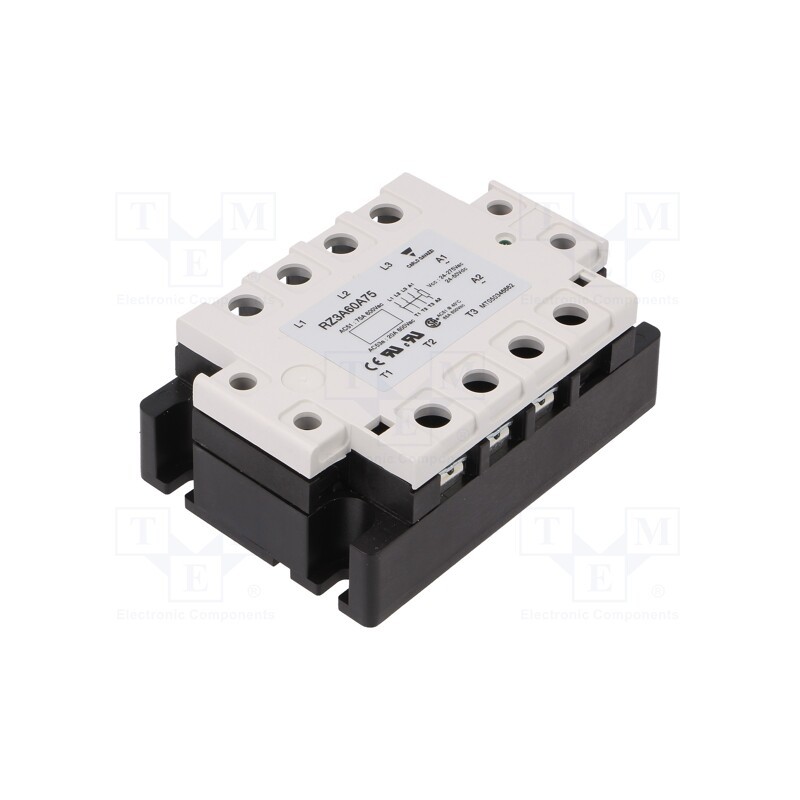 1 pcs x CARLO GAVAZZI - RZ3A60A75 - Relay: solid state, 75A, Uswitch: 42÷660VAC, 3-phase, -30÷80°C