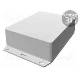 1 pcs x HAMMOND - 1591XXGFLGY - Enclosure: multipurpose, X: 94mm, Y: 121mm, Z: 38mm, 1591XX, ABS, grey
