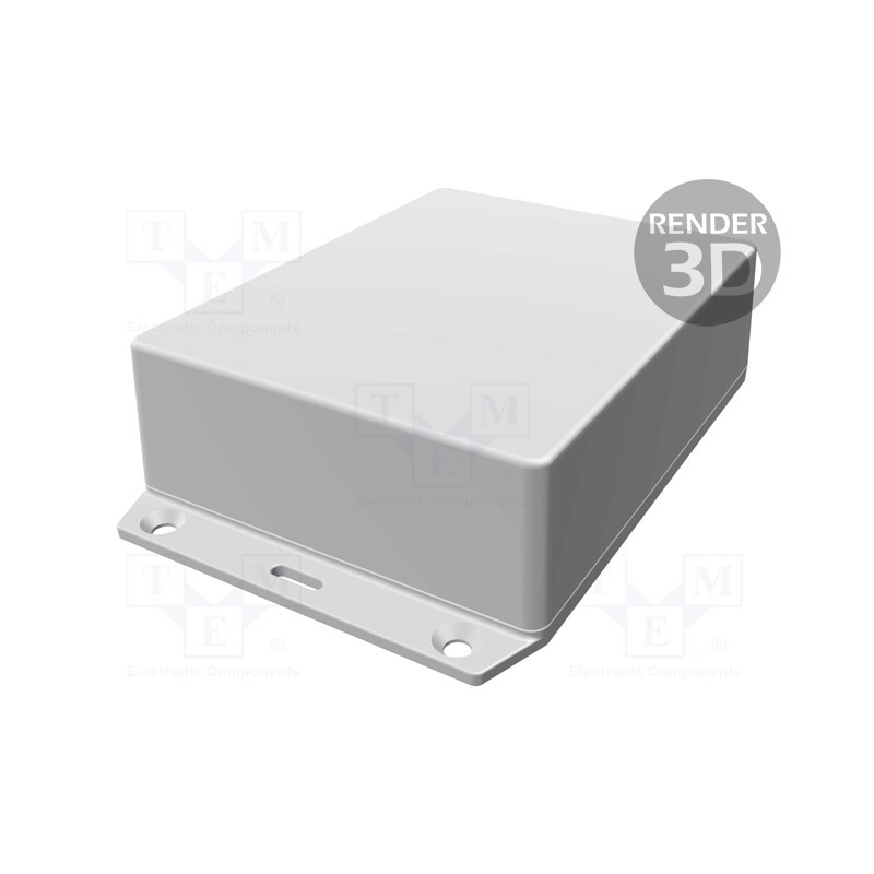 1 pcs x HAMMOND - 1591XXGFLGY - Enclosure: multipurpose, X: 94mm, Y: 121mm, Z: 38mm, 1591XX, ABS, grey