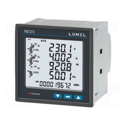 1 pcs x LUMEL - ND25 430102UH200M0 - Meter: network parameters, digital,mounting, LCD, ND25, 1A,5A