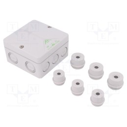1 pcs x SPELSBERG - 81190701 - Enclosure: junction box, X: 94mm, Y: 94mm, Z: 56mm, polystyrene, IP54