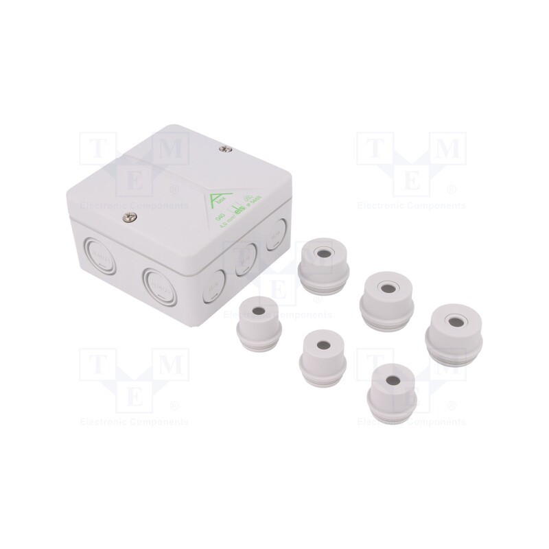 1 pcs x SPELSBERG - 81190701 - Enclosure: junction box, X: 94mm, Y: 94mm, Z: 56mm, polystyrene, IP54