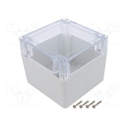 1 pcs x KRADEX - ZP105.105.90JPH TM ABS-PC - Enclosure: multipurpose, X: 105mm, Y: 105mm, Z: 90mm, ZP, ABS, gasket