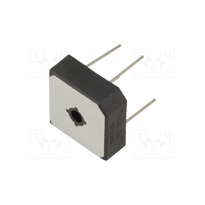 1 pcs x DC COMPONENTS - BR508W - Bridge rectifier: single-phase, Urmax: 800V, If: 50A, Ifsm: 500A