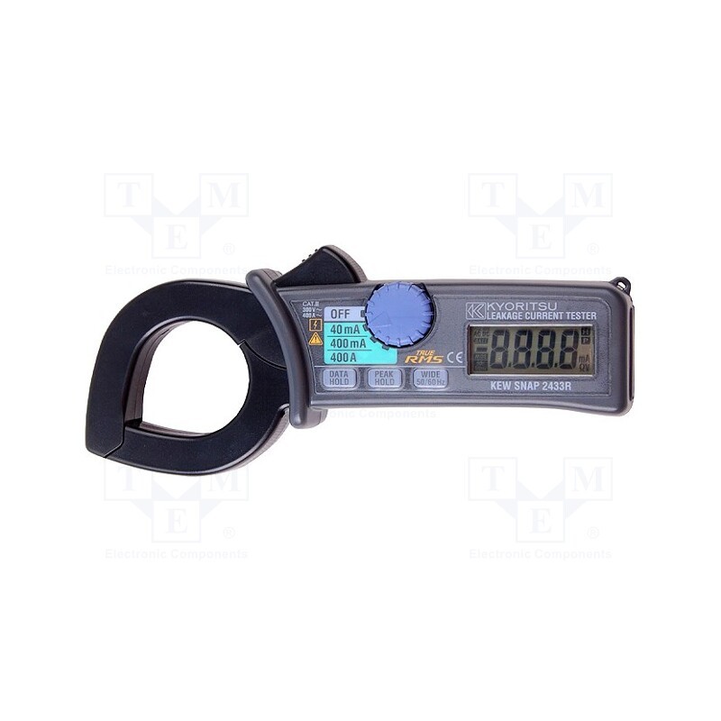1 pcs x KYORITSU - KEW2433R - Meter: leakage current, pincers type, LCD, 40mA,400mA,400A