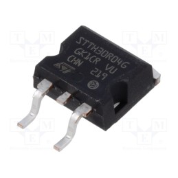1 pcs x STMicroelectronics - STTH30R04G - Diode: rectifying, SMD, 400V, 30A, 24ns, D2PAK, Ufmax: 0.97V,