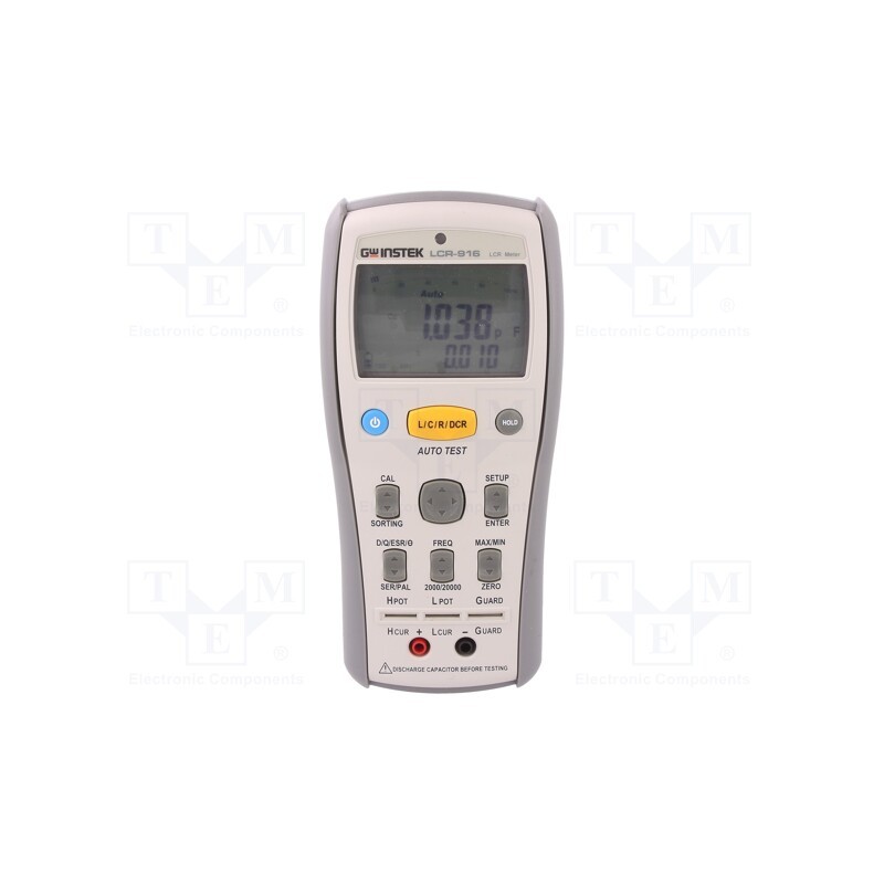 1 pcs x GW INSTEK - LCR-916 - LCR meter, LCD, 20Ω÷200MΩ, 20pF÷20mF, 95x207x52mm, 20uH÷20kH