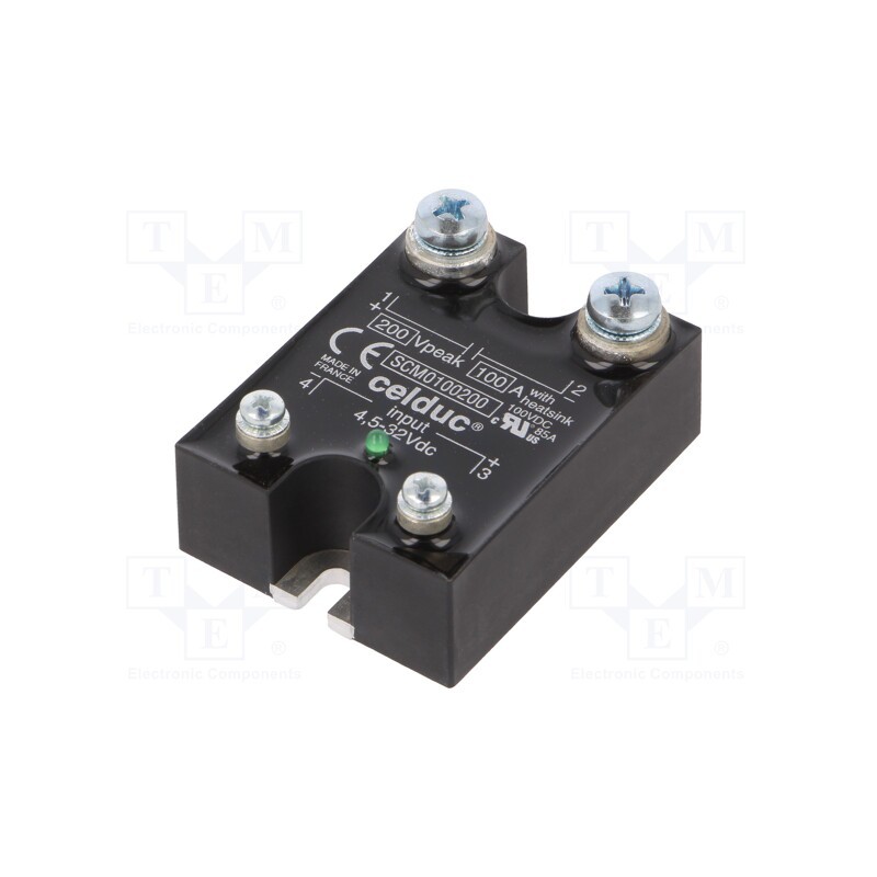 1 pcs x CELDUC - SCM0100200 - Relay: solid state, Ucntrl: 4.5÷32VDC, 100A, 2÷200VDC, Series: SCM