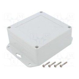 1 pcs x KRADEX - ZP105.105.45UJH TM PC - Enclosure: multipurpose, X: 105mm, Y: 105mm, Z: 45mm, ZP, light grey