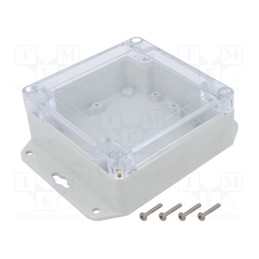 1 pcs x KRADEX - ZP105.105.45UJPH TM PC - Enclosure: multipurpose, X: 105mm, Y: 105mm, Z: 45mm, ZP, light grey