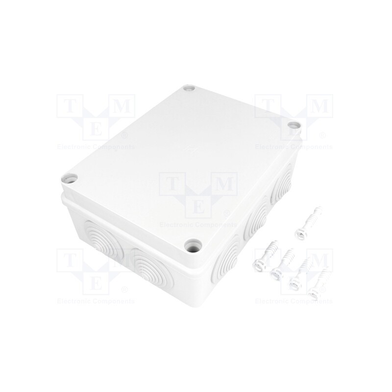 1 pcs x PAWBOL - S-BOX 406 - Enclosure: junction box, X: 140mm, Y: 190mm, Z: 70mm, IP65, grey