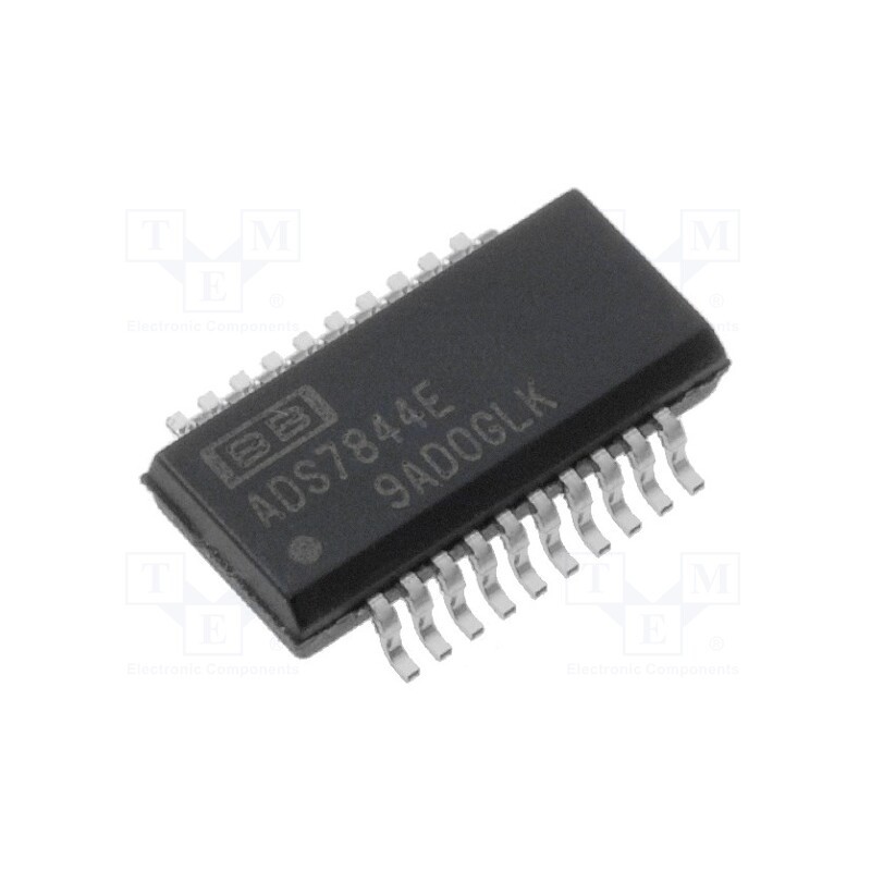 1 pcs x TEXAS INSTRUMENTS - ADS7844E - IC: A/D converter, Ch: 8, 12bit, 200ksps, 2.7÷5.25V, SO20