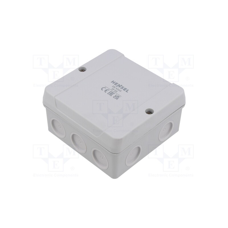 1 pcs x HENSEL - 62000268 - Enclosure: junction box, X: 98mm, Y: 98mm, Z: 55mm, IP55, grey