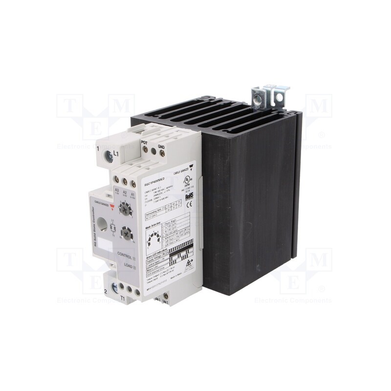 1 pcs x CARLO GAVAZZI - RGC1P48V50ED - Relay: solid state, Ucntrl: 0÷5VDC, 50A, 190÷550VAC, -40÷80°C, IP20