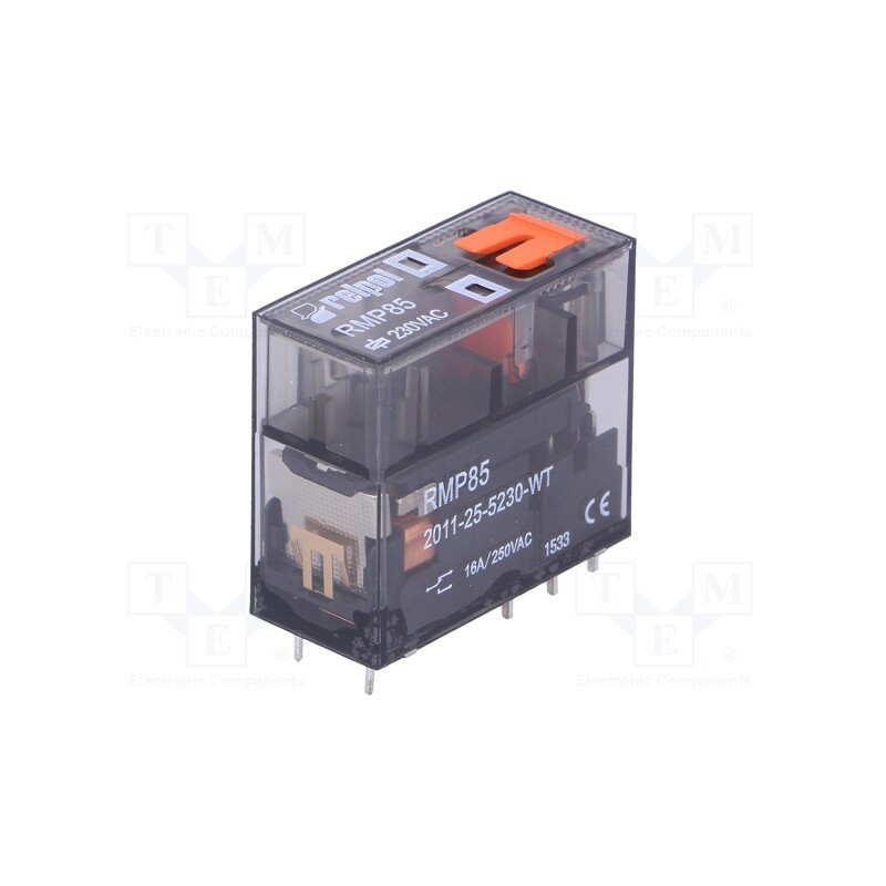 1 pcs x RELPOL - RMP85-2011-25-5230-WT - Relay: electromagnetic, SPDT, Ucoil: 230VAC, 16A, 16A/250VAC, PCB