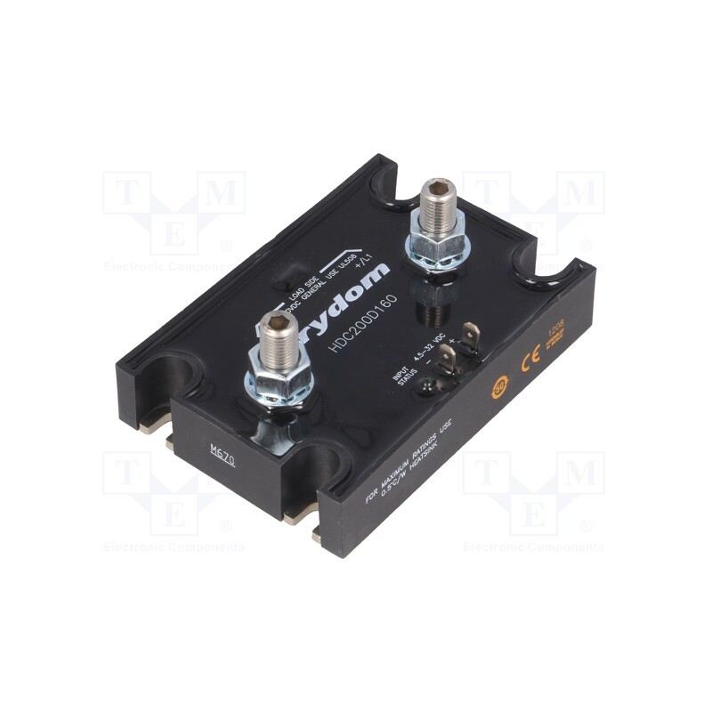 1 pcs x SENSATA / CRYDOM - HDC200D160 - Relay: solid state, Ucntrl: 4.5÷32VDC, 160A, 7÷150VDC, Series: HDC