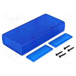 1 pcs x HAMMOND - 1593XTBU - Enclosure: with panel, X: 66mm, Y: 140mm, Z: 28mm, 1593, ABS