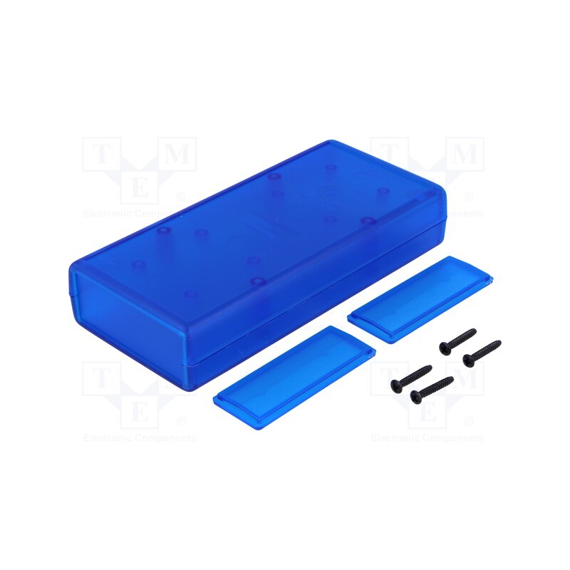 1 pcs x HAMMOND - 1593XTBU - Enclosure: with panel, X: 66mm, Y: 140mm, Z: 28mm, 1593, ABS